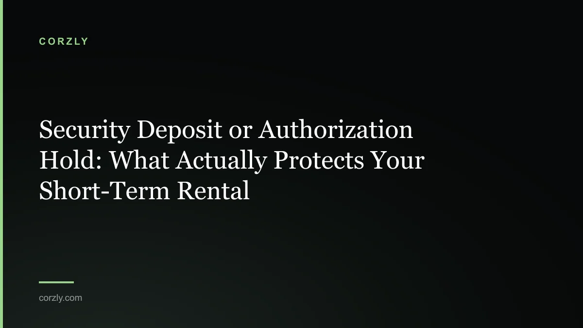 Security Deposit or Authorization Hold: What Actually Protects Your Short-Term Rental